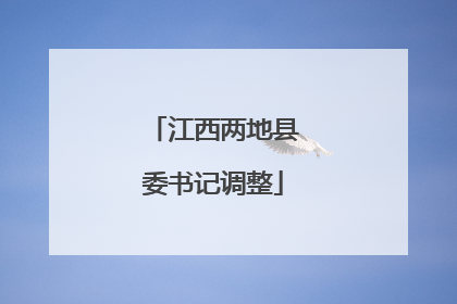 江西两地县委书记调整